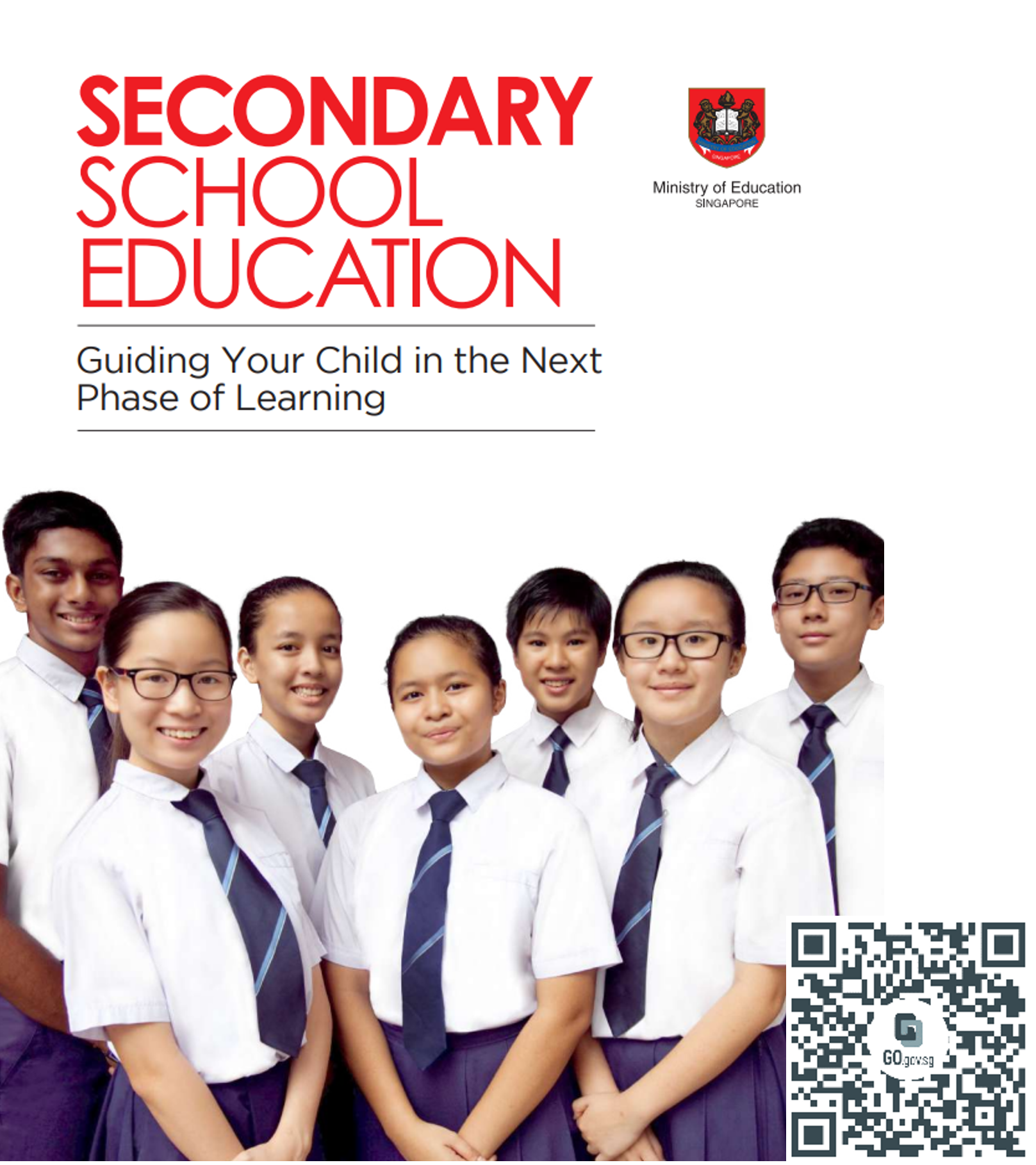 Singapore Ministry of Education Secondary School Education Booklet Cover. 